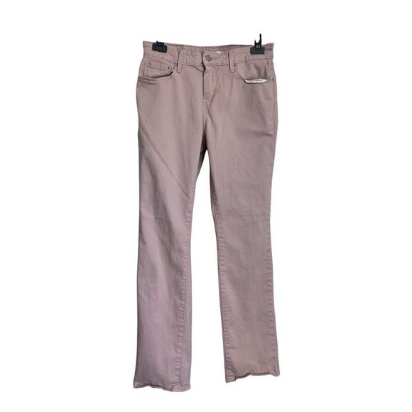 Levi's 505 Jeans Womens Size 28 Pale Pink Straight Leg Mid Rise Stretch Denim - Picture 1 of 11